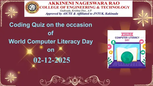 Coding Quiz on the occasion of Computer Literacy day on 02.12.2025
